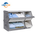 Customized High quality foldable storage novelty non woven storage box for Clothing Organizer